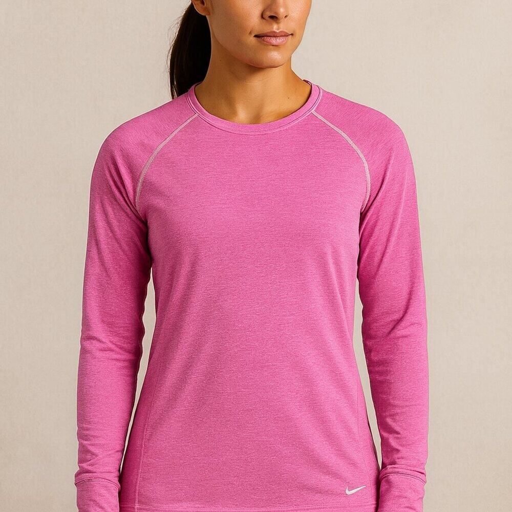 Nike Women's Pink Dri-Fit Sprint Crew 588554-514 Running Shirt Size M
